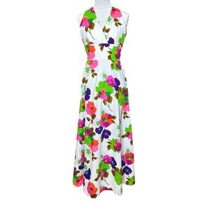 Fred Rothschild Vintage 70’s Floral Maxi Dress. Size-See Measurements